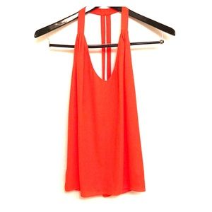 “Flowy” Orange Tank NWOT